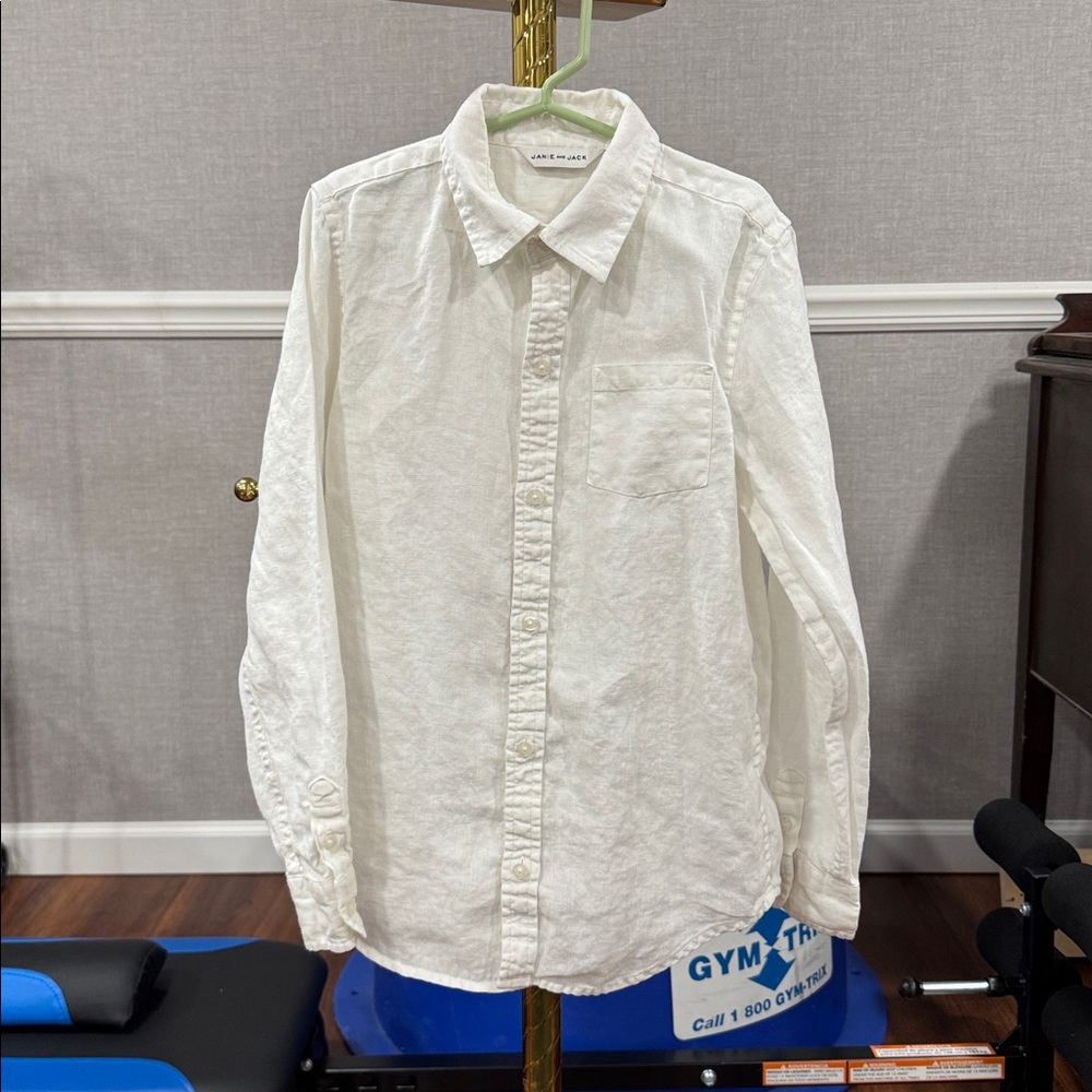 Boys Janie and Jack White Linen Shirt